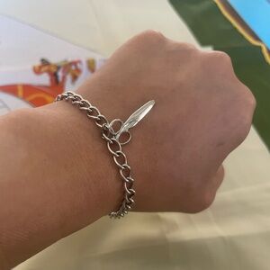 P&B Sterling Silver Bracelet w/ Tailor Scissor Charm
